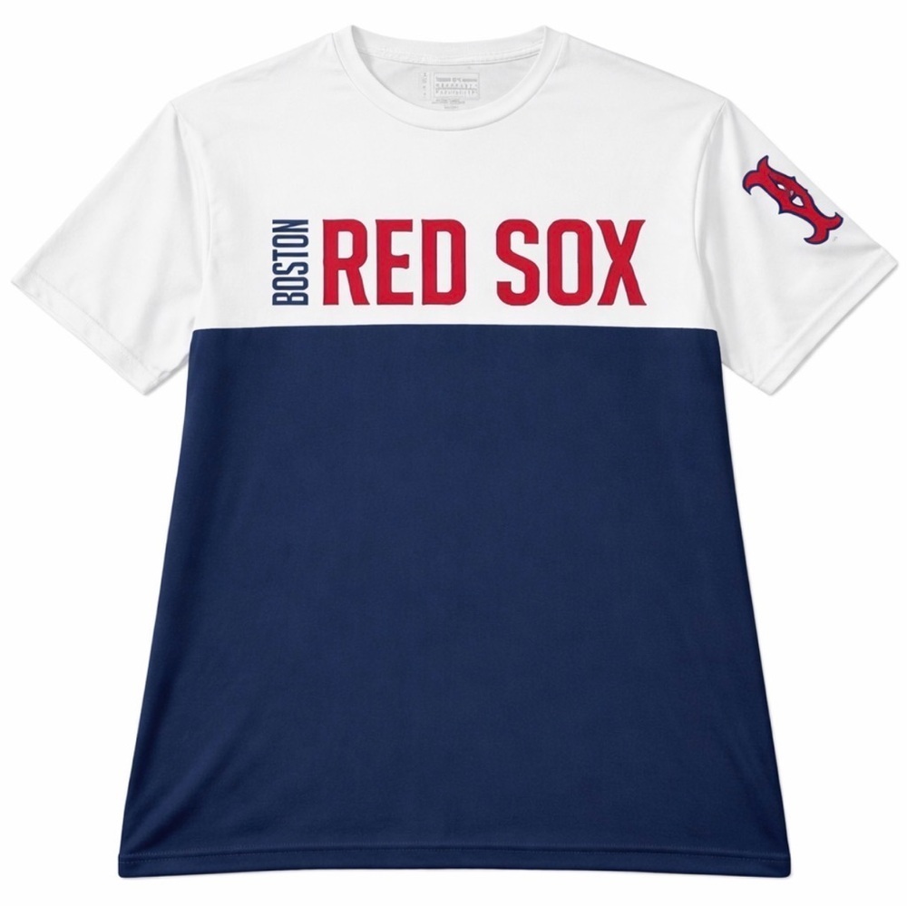 MLB Boston Red Sox Men's Short Sleeve Red White Blue Crew Tee Shirt Size Large
